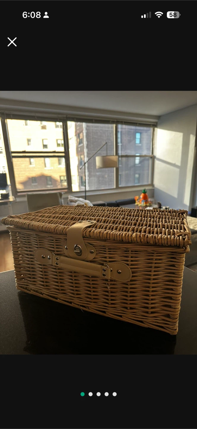 Wicker Picnic Basket Set
