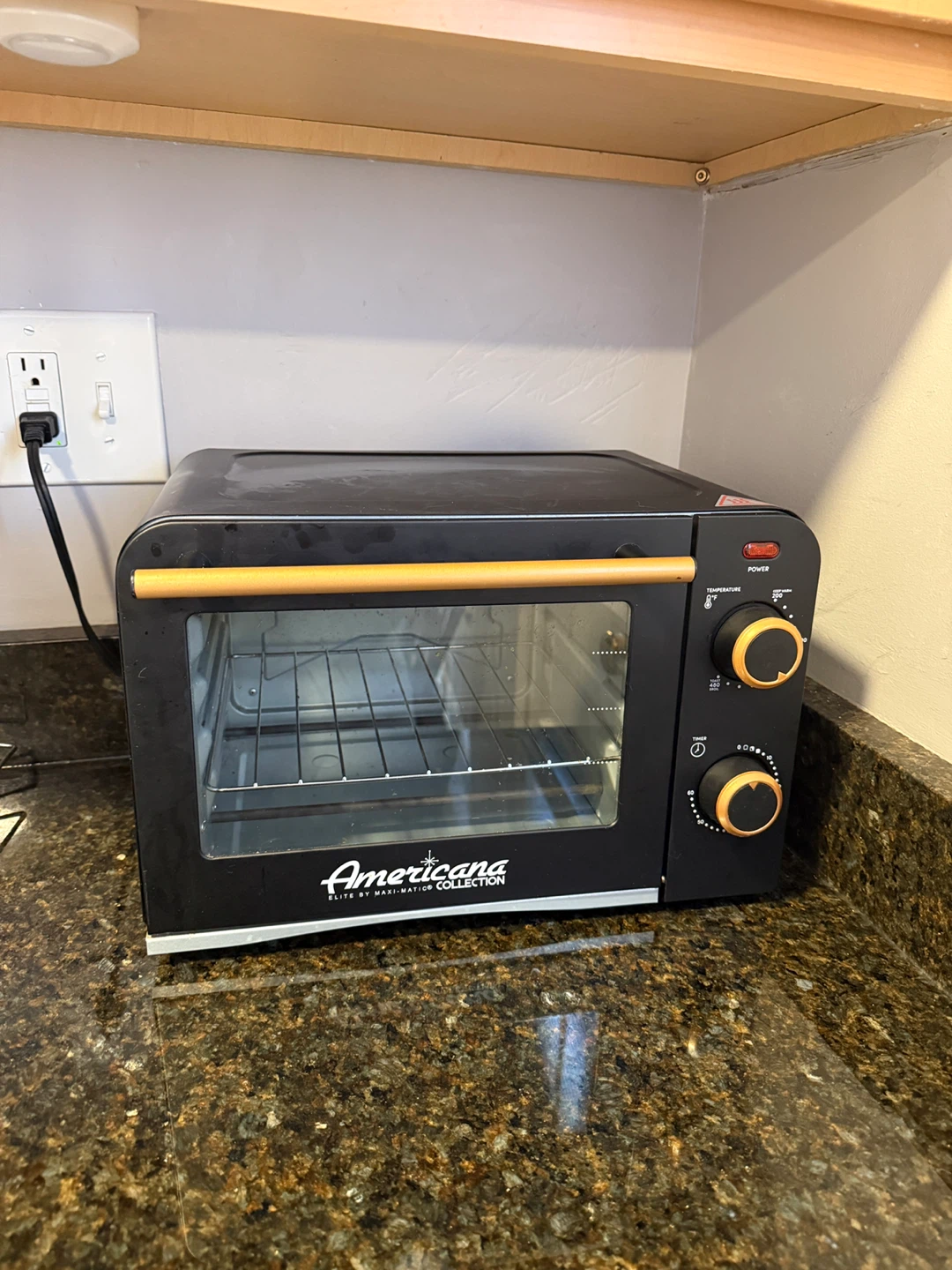 Retro Toaster Oven - Black $15