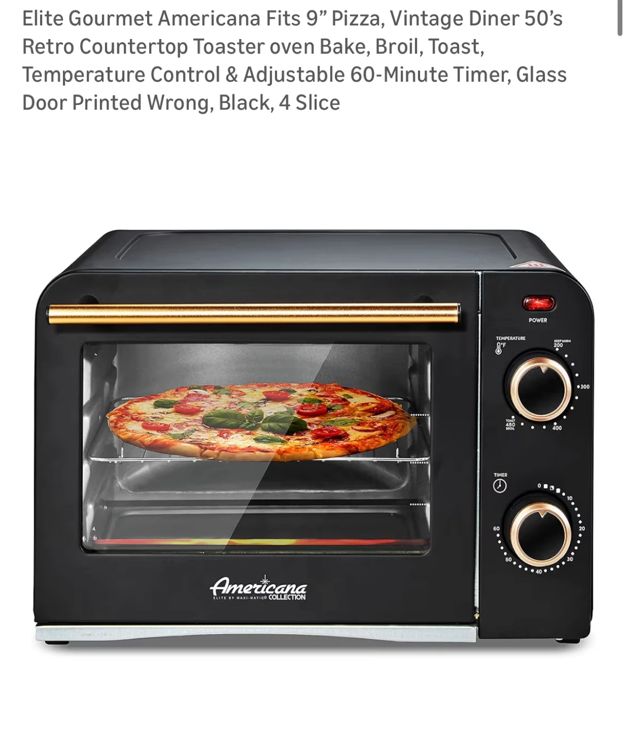 Retro Toaster Oven - Black $15 - photo 5
