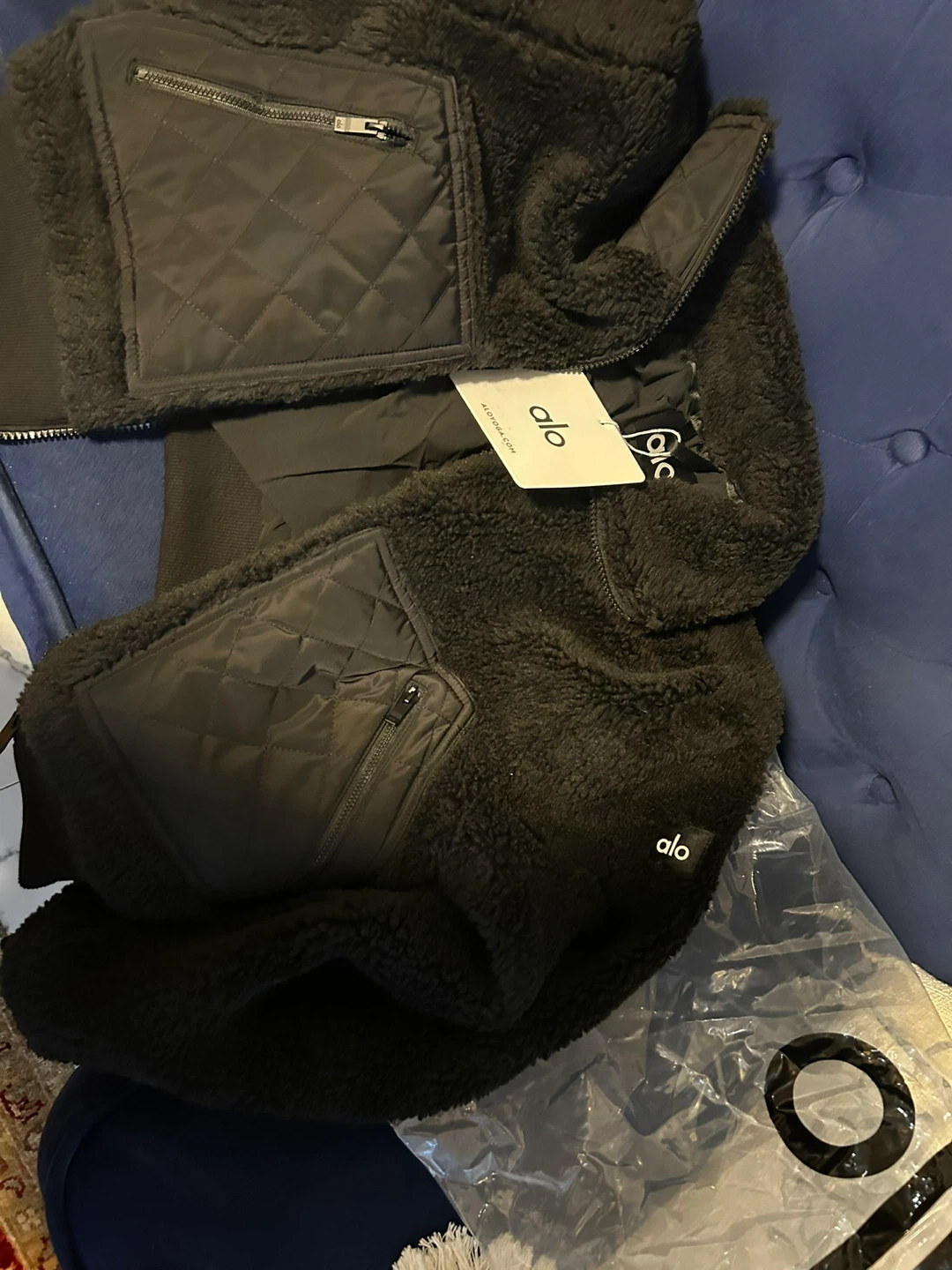 Alo Sherpa Edge Bomber Jacket Black - photo 2
