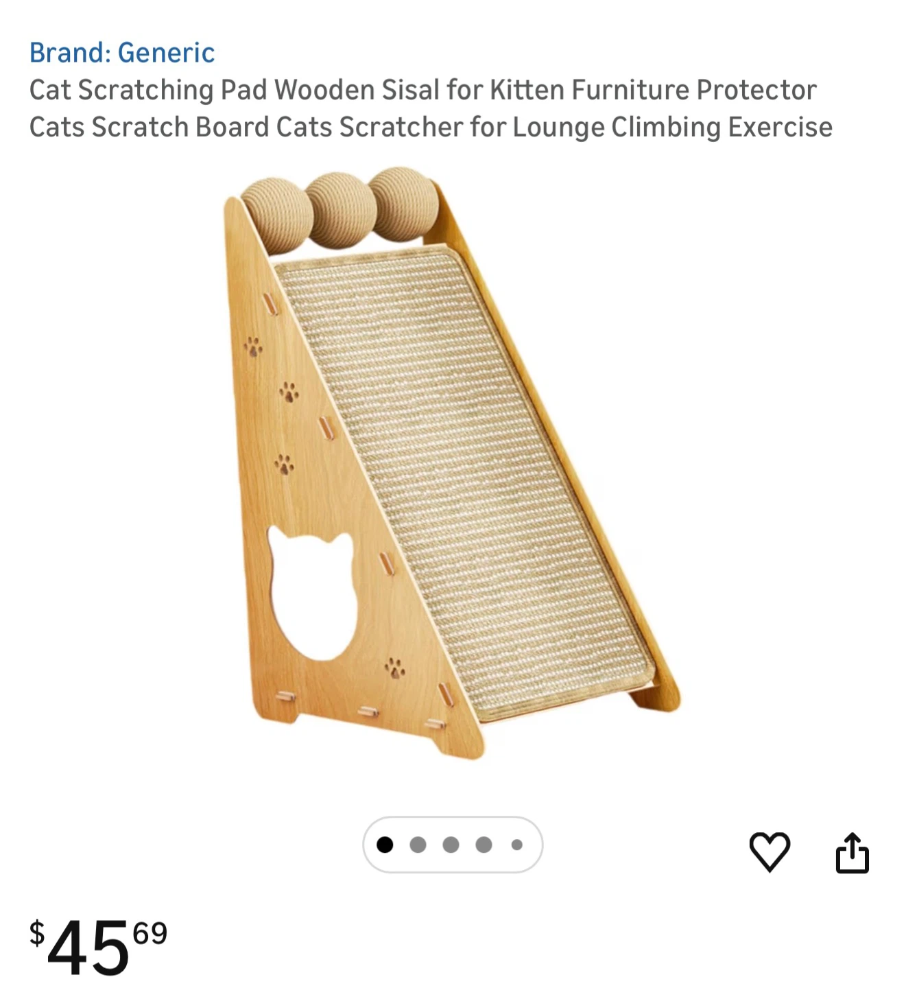 New Cat Scratching Post with Balls