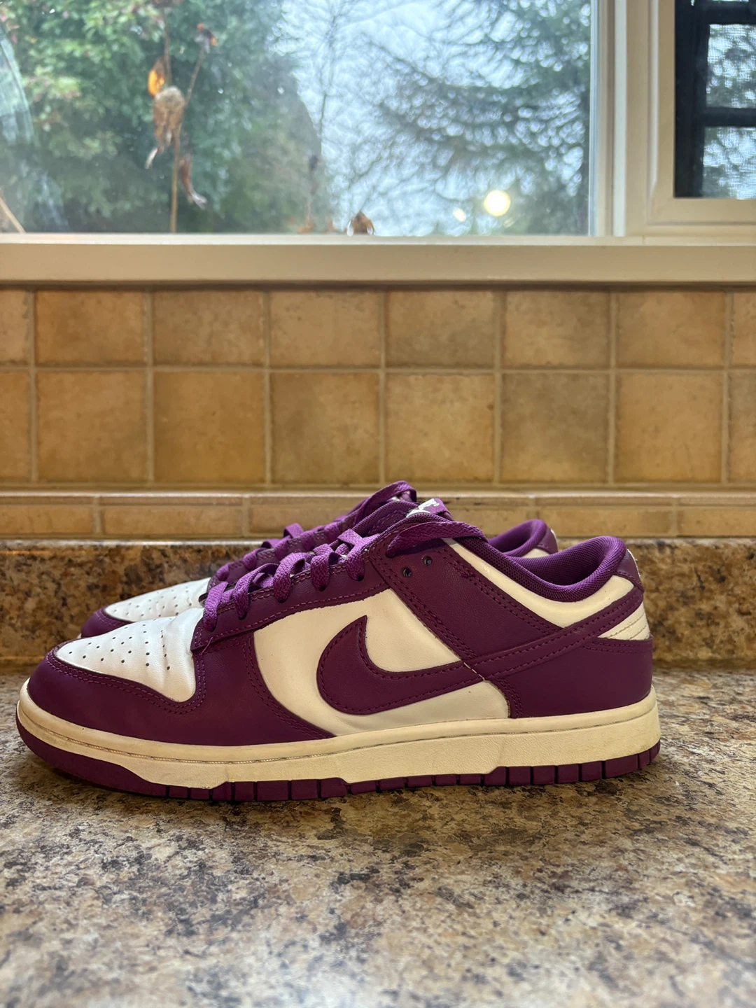 Nike Dunk Low Purple White Shoes - photo 3