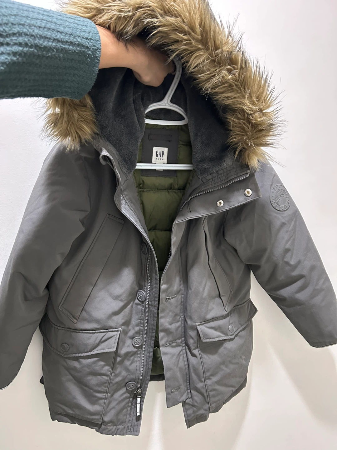 GAP Kids Winter Parka Jacket Grey Size M