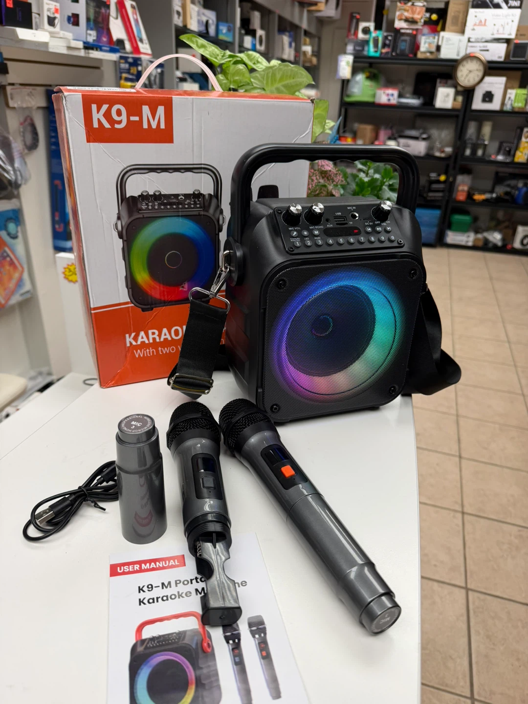 K9-M Portable Karaoke Machine with 2 Microphones - photo 3