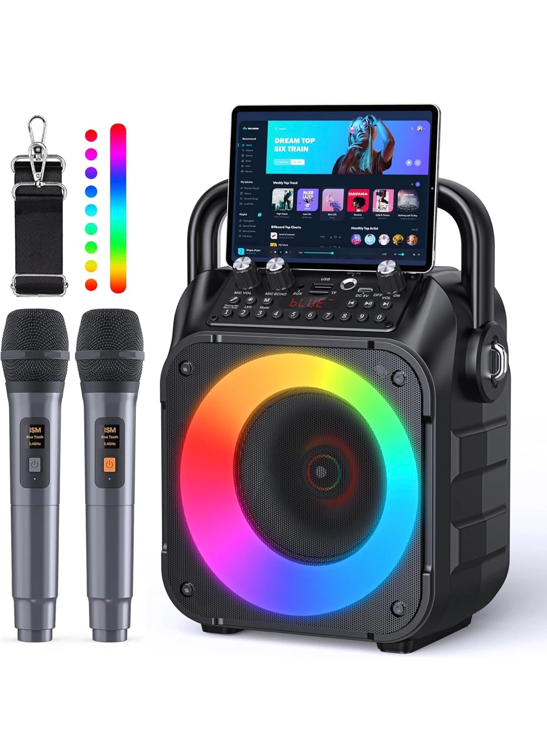 K9-M Portable Karaoke Machine with 2 Microphones