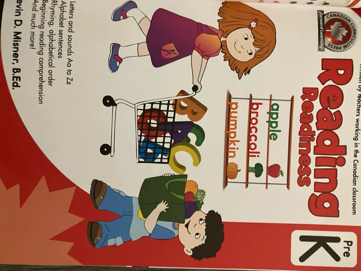 Canadian Curriculum Press Reading Readiness Workbook