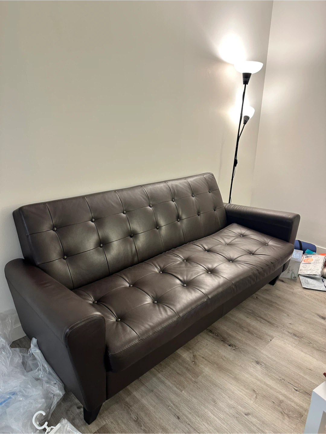 Leather sofa for 3 people