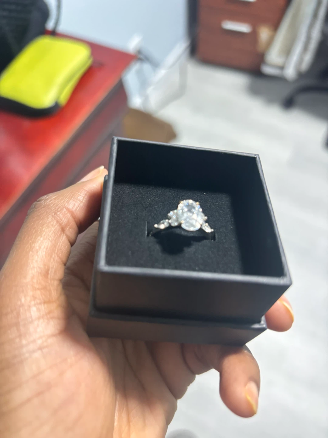 925 Sterling Silver Oval Cut Engagement Ring