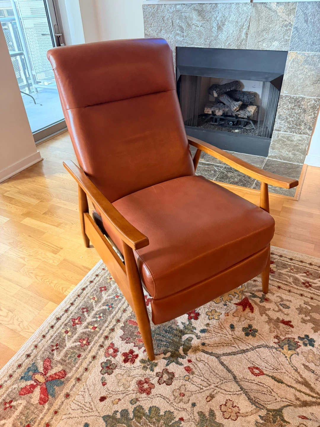 Brown Leather Recliner Chair