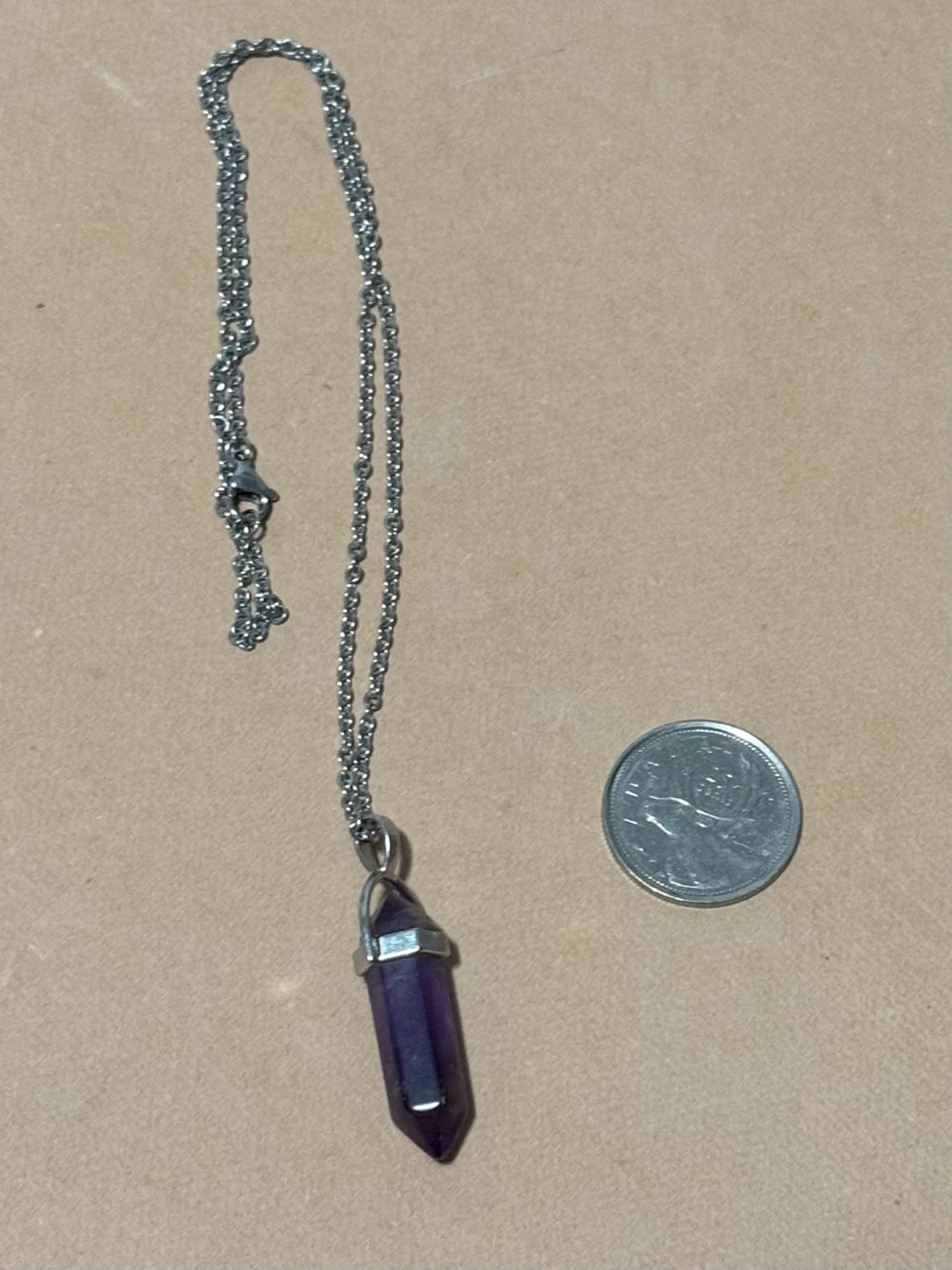 Amethyst Crystal Pendant Necklace