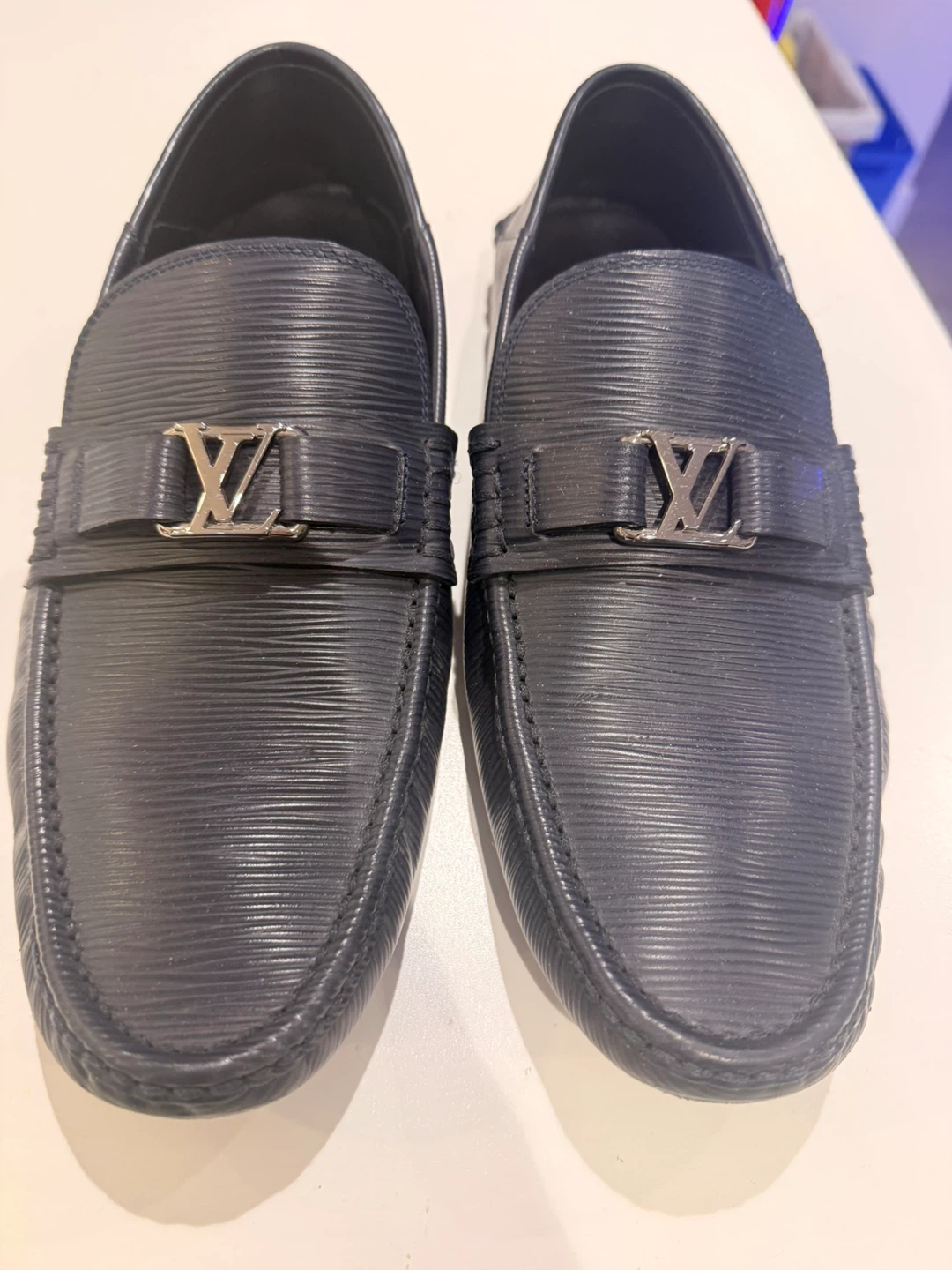 Louis Vuitton Navy Blue Epi leather shoes
