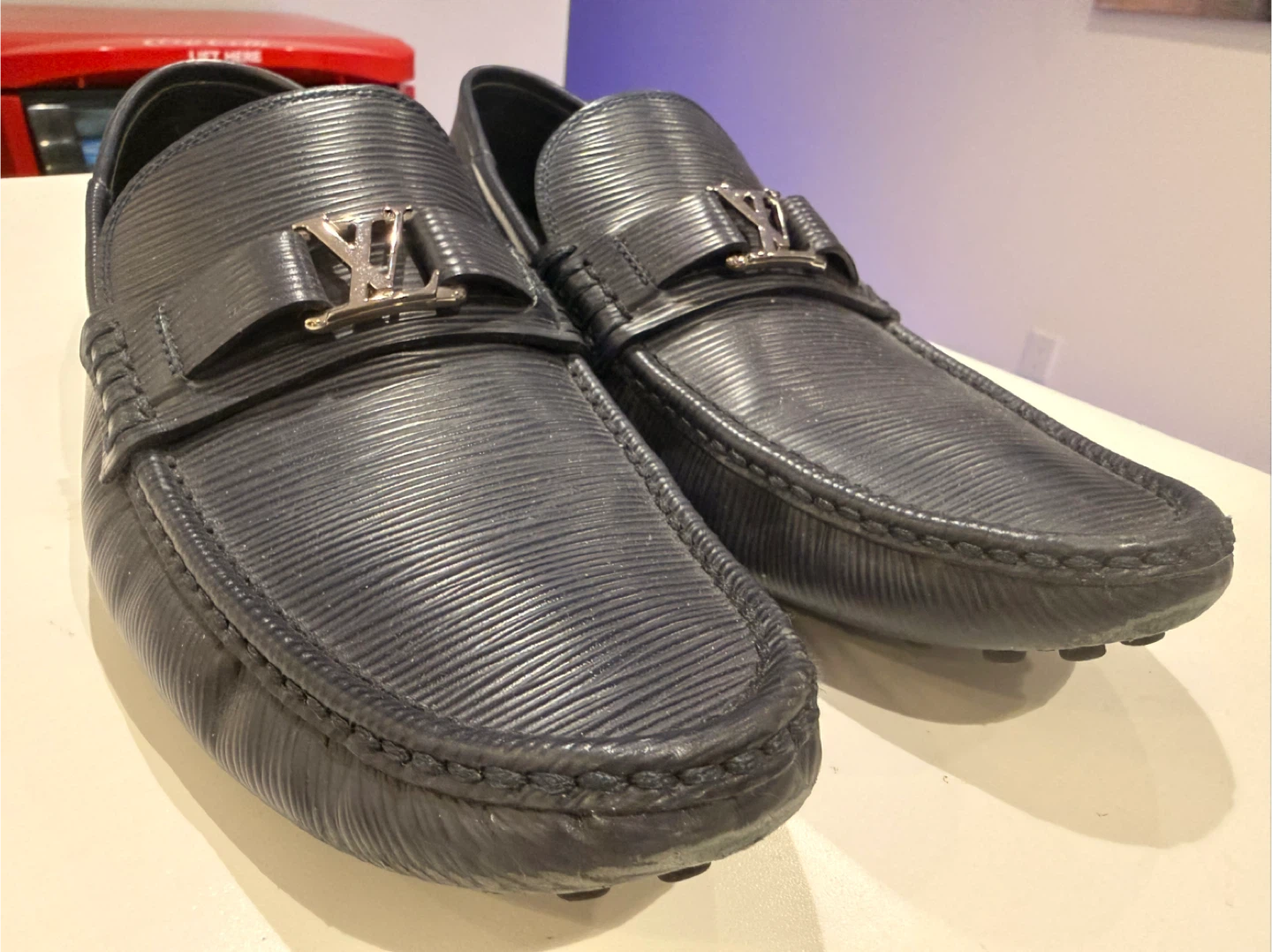Louis Vuitton Navy Blue Epi leather shoes - photo 2