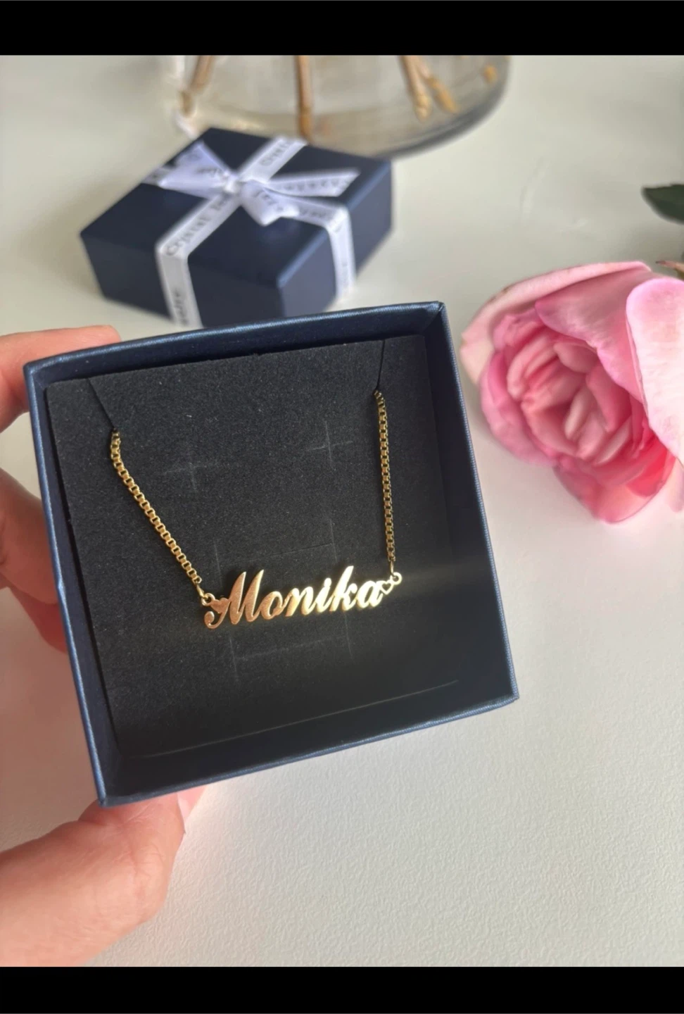 Gold Plated "Monika" Name Necklace🏆