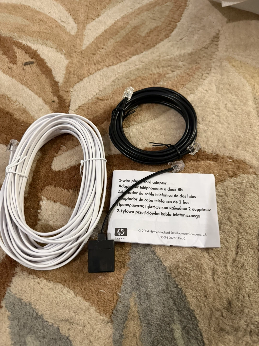 HP Q3093-90229 2-Wire Phone Cord Adapter - photo 2