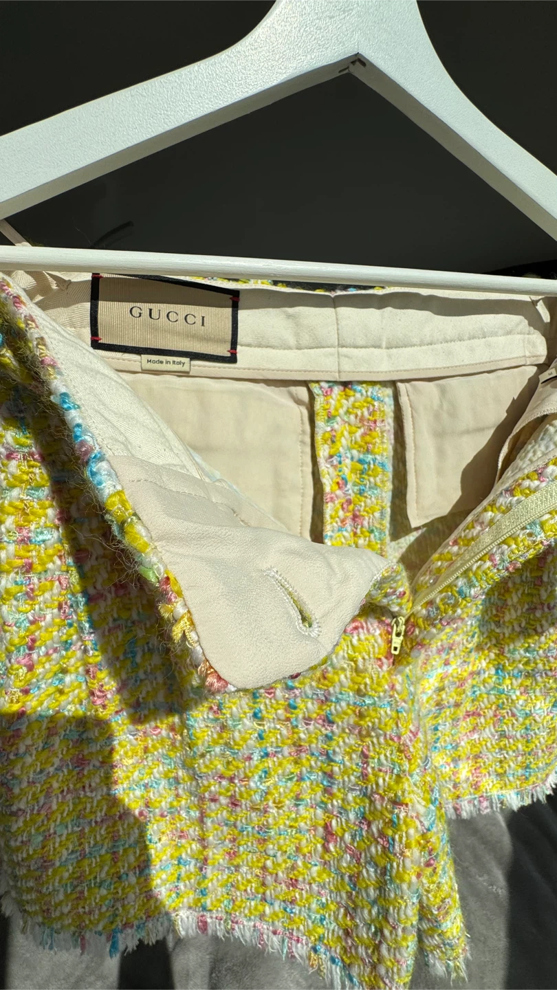 Authentic GUCCI Tweed Interlocking G Shorts - photo 5