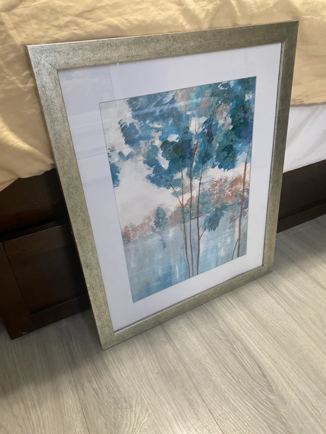 Framed Wall Art Print - Blue Tree Landscape