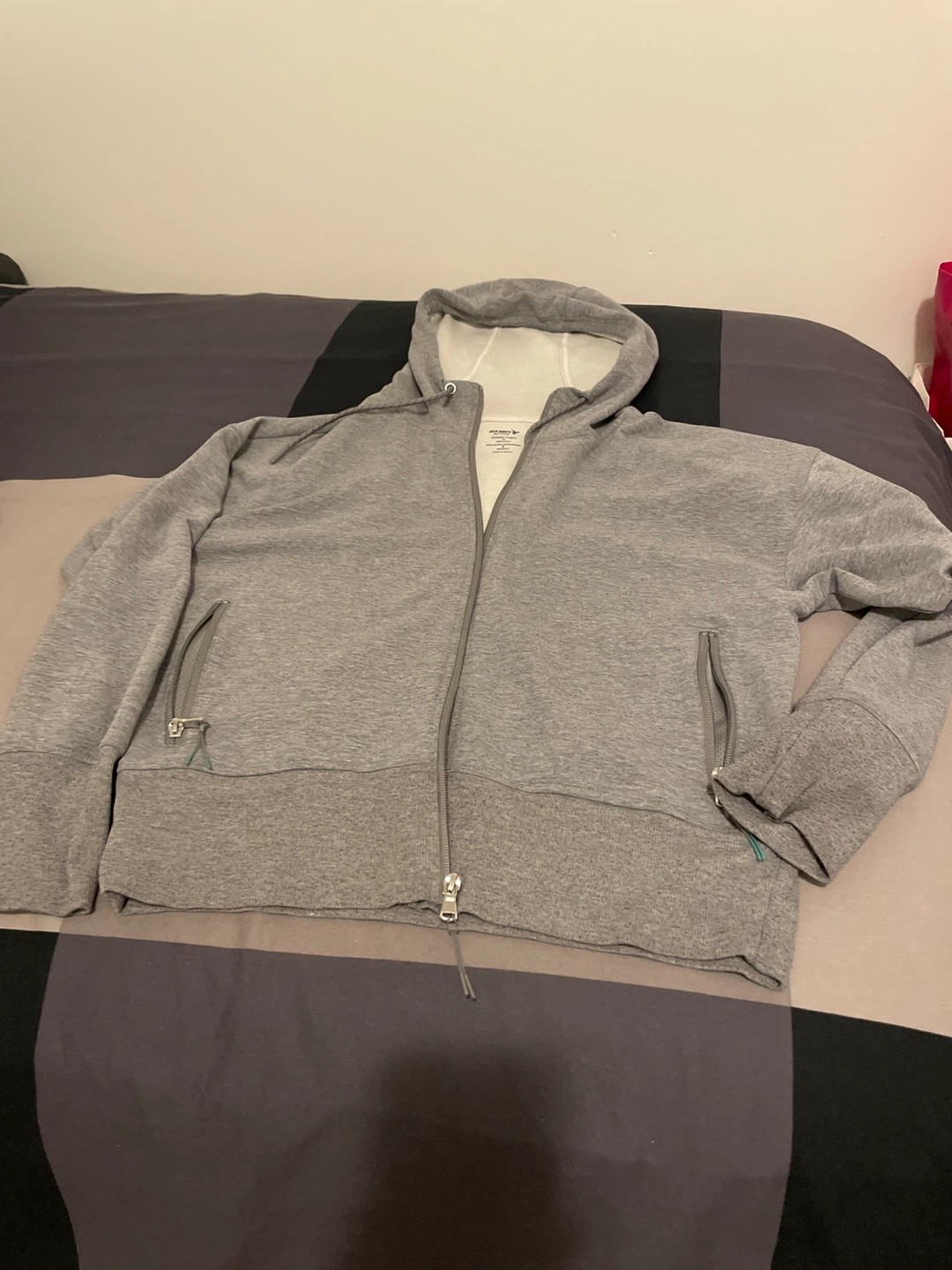 Old Navy Active Grey Dynamic Fleece Zip-Up Hoodie