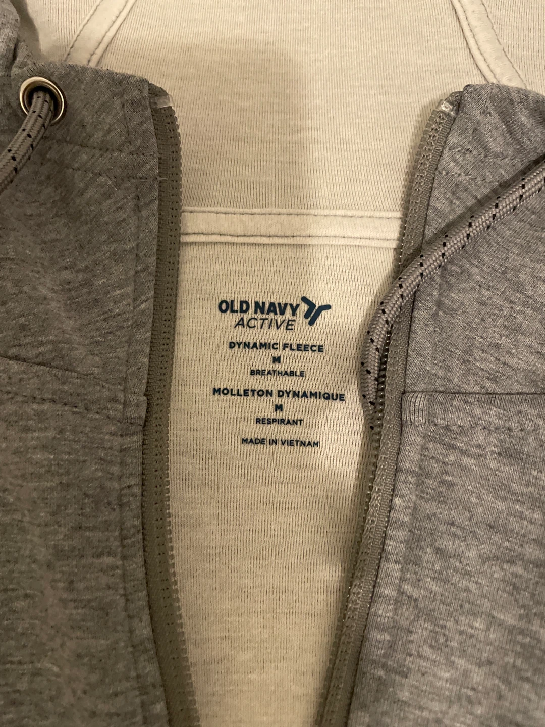 Old Navy Active Grey Dynamic Fleece Zip-Up Hoodie - photo 2