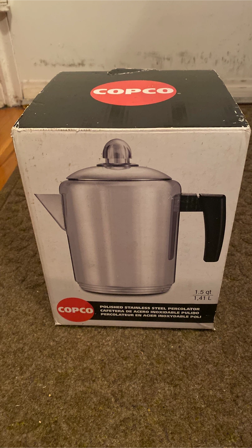 Copco 1.5 qt Polished Stainless Steel Percolator