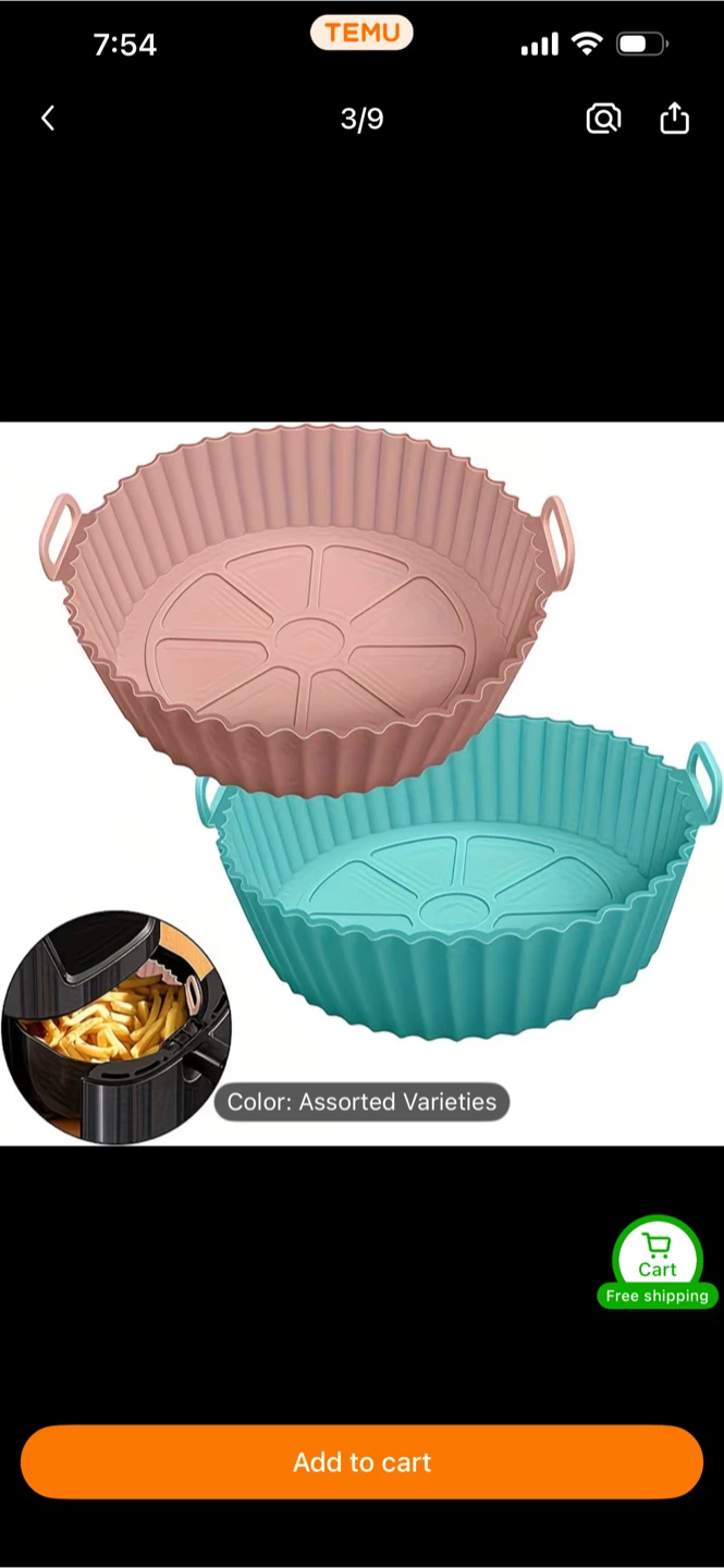 Pink Silicone Air Fryer Mat 🏆 - photo 2