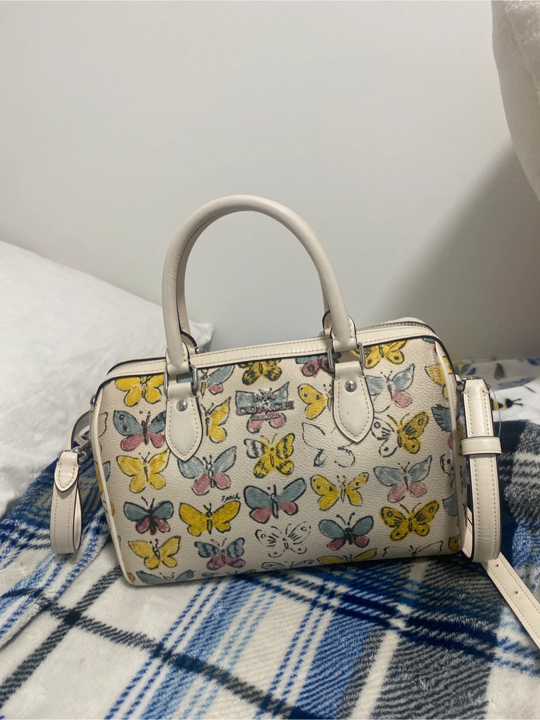 Coach Butterfly Print Mini Barrel Bag
