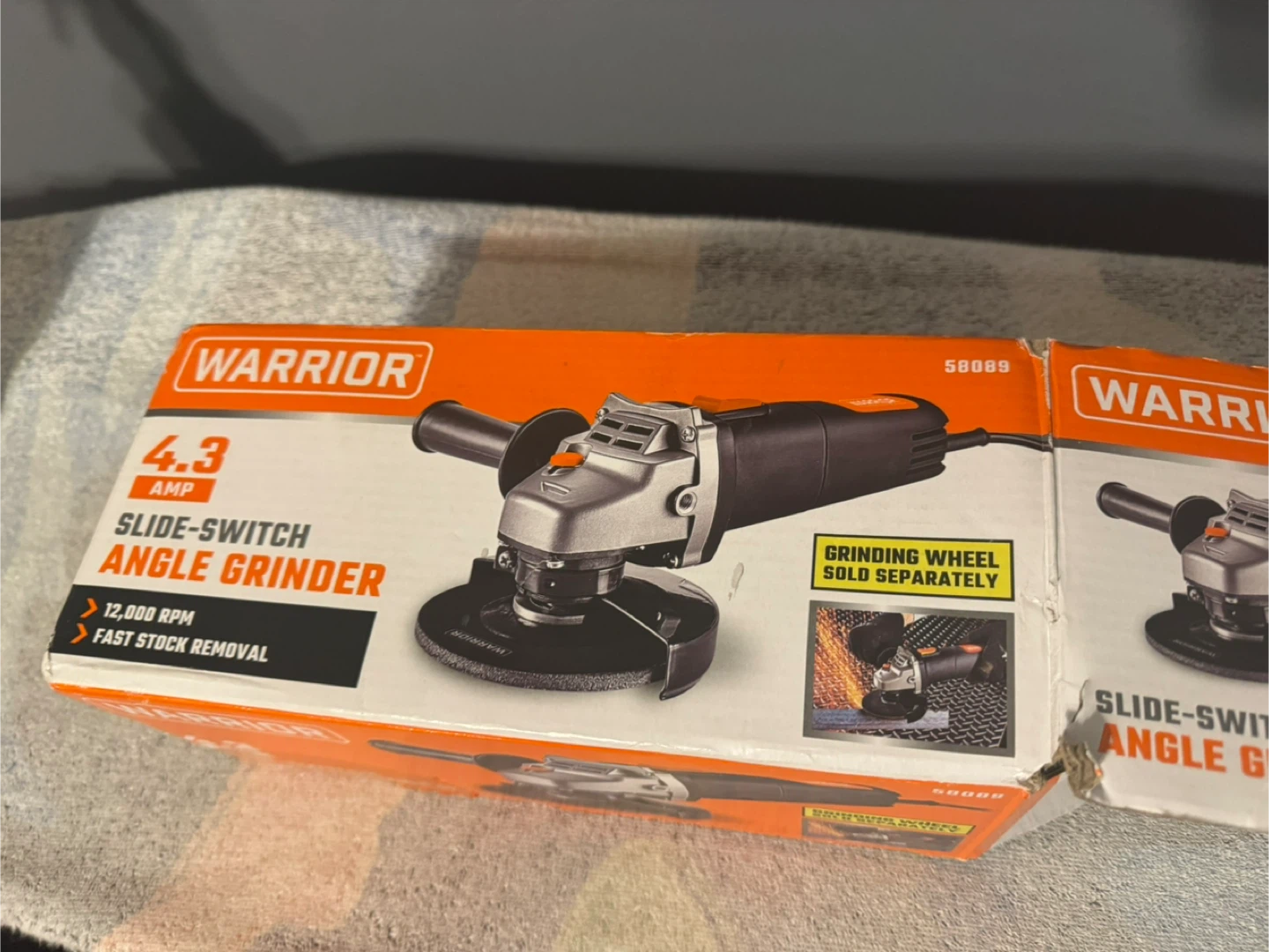 Warrior 4.3 Amp Slide-Switch Angle Grinder