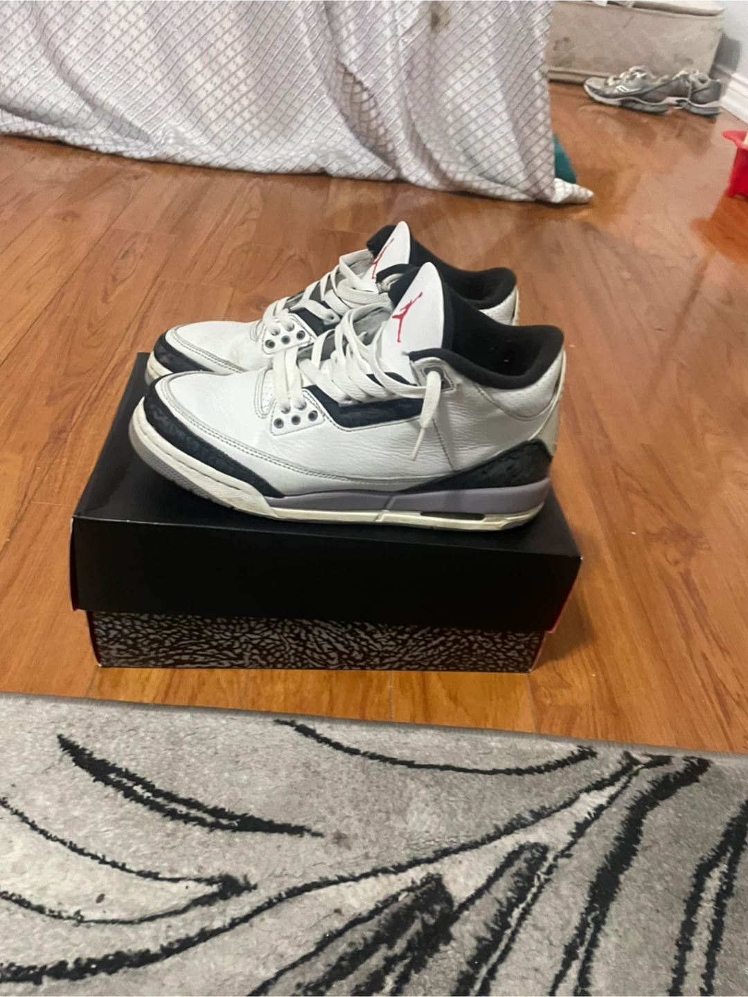 Air Jordan 3 Retro (GS) Summit White/light purple - photo 2