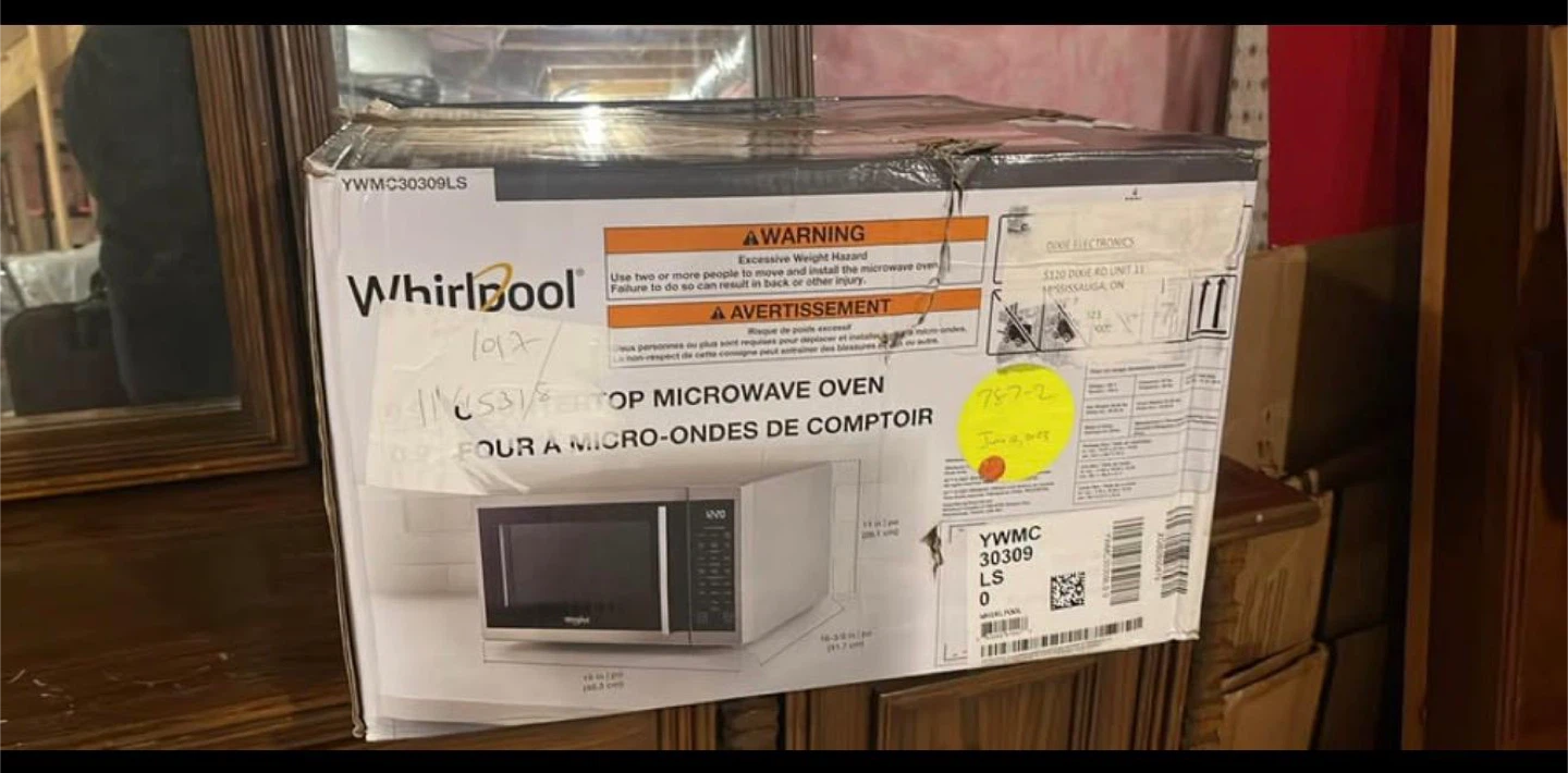 Whirlpool 0.9 cu. ft. Stainless Steel Countertop Microwave