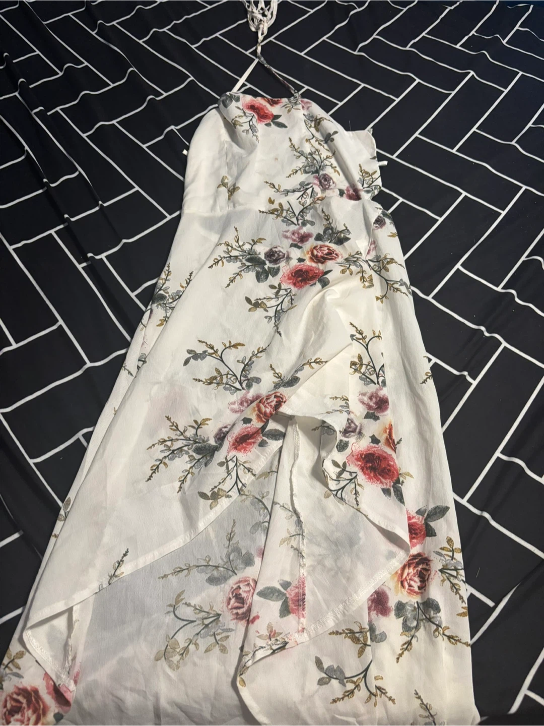 White Floral Maxi Dress new