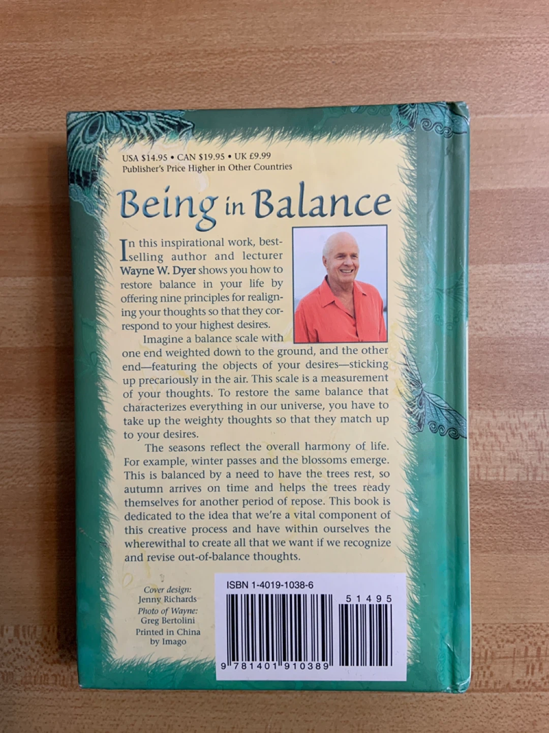 Being in Balance by Dr. Wayne W. Dyer Hardcover Available Now - photo 2