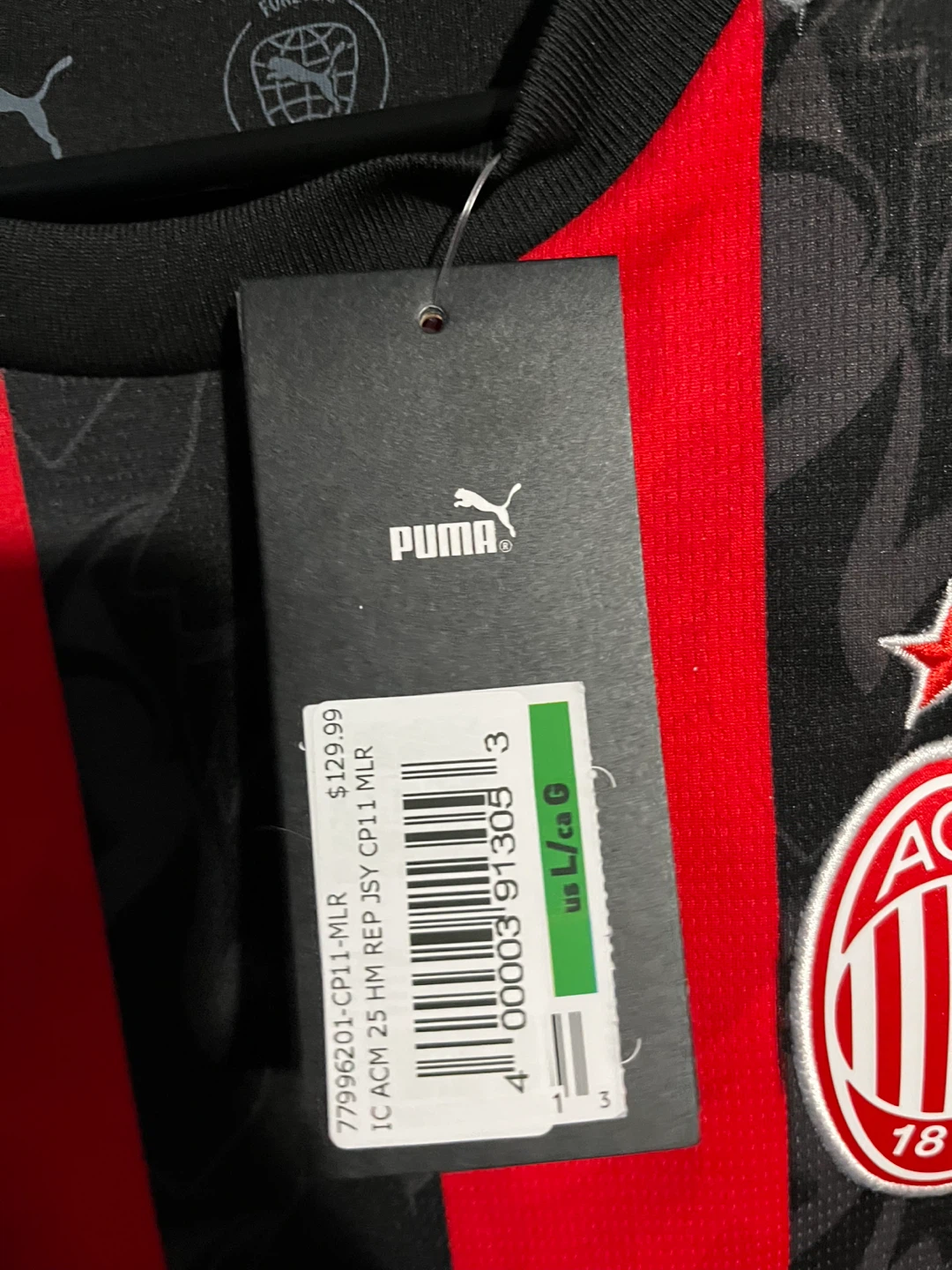 Puma AC Milan Christian Pulisic #11 Jersey Size xxL - photo 3