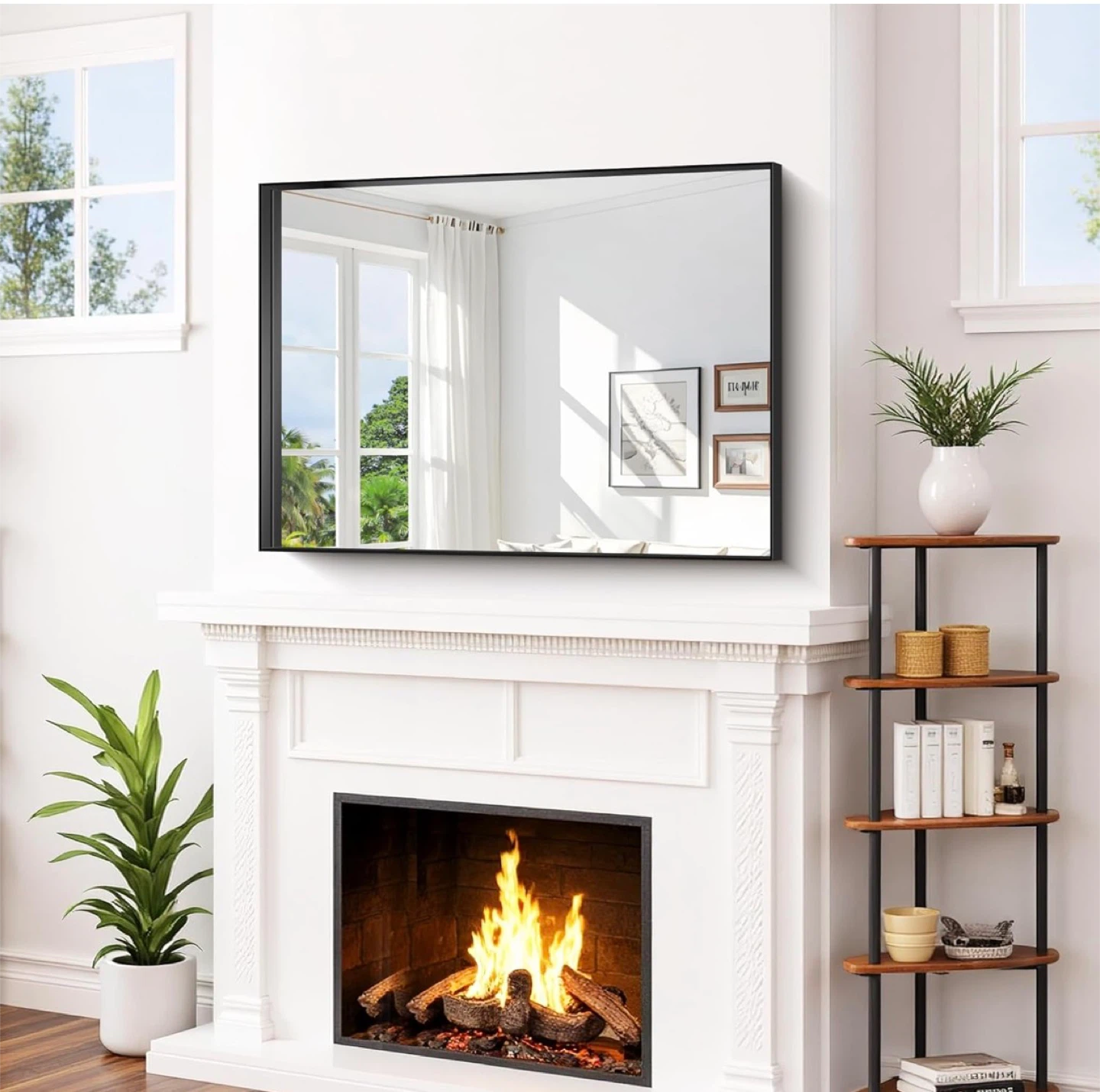 Black Framed Wall Mirror - photo 3