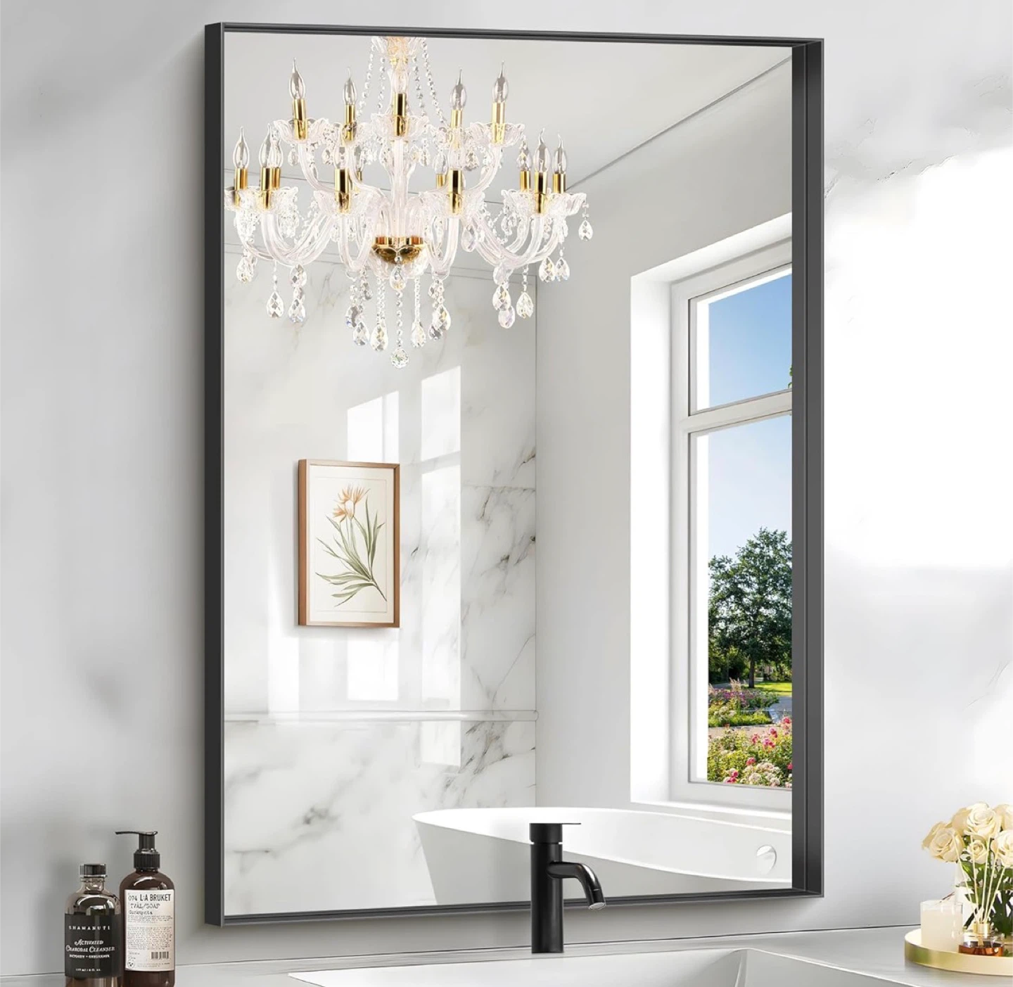 Black Framed Wall Mirror