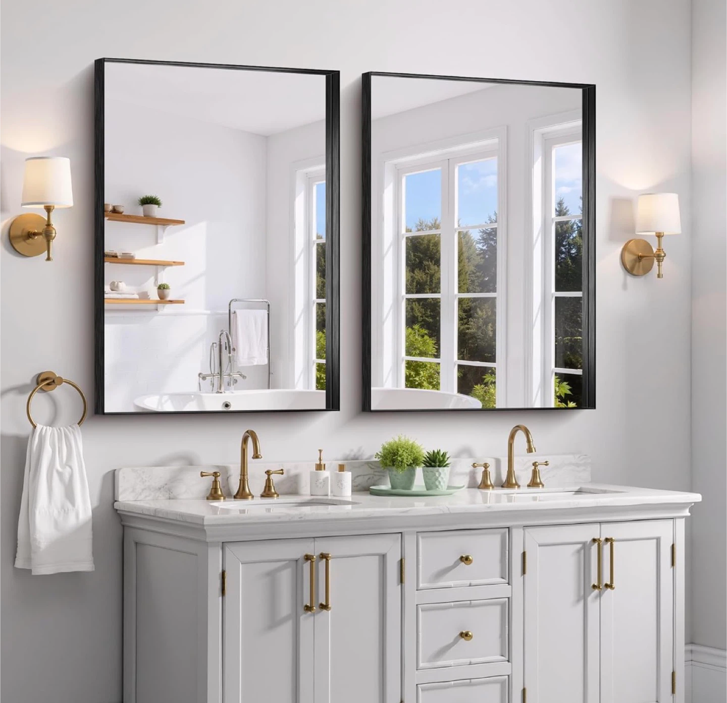 Black Framed Wall Mirror - photo 2