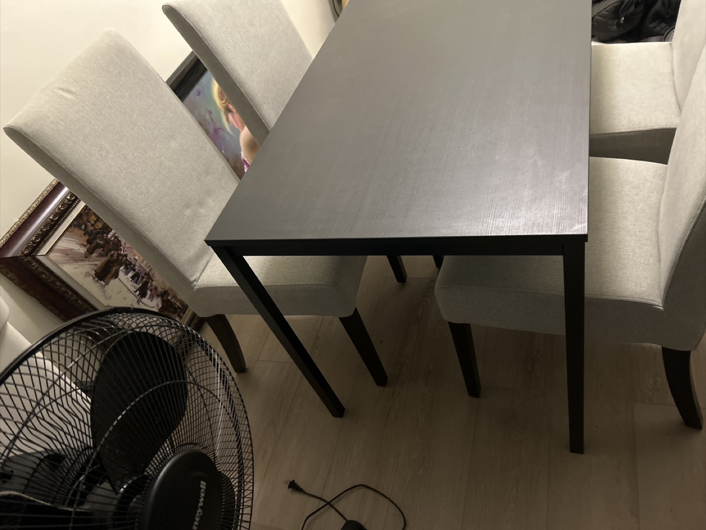 Black Dining Table with 4 Chairs - photo 3