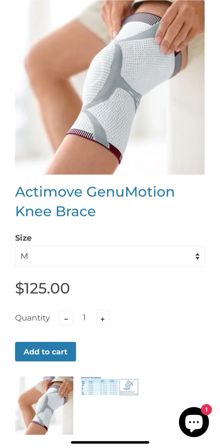 Actimove GenuMotion Knee Brace - Size M (set of 2) - photo 2