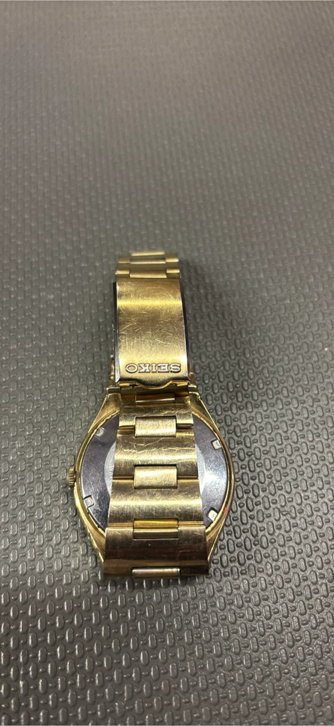 Seiko Gold Tone Automatic Day-Date Watch
