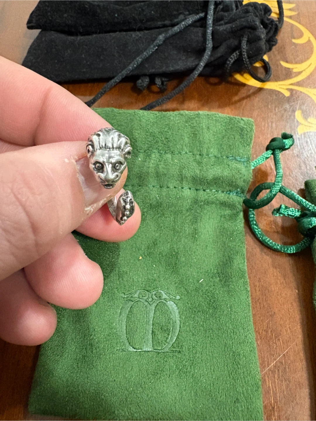 Sterling Silver Lion Head Ring