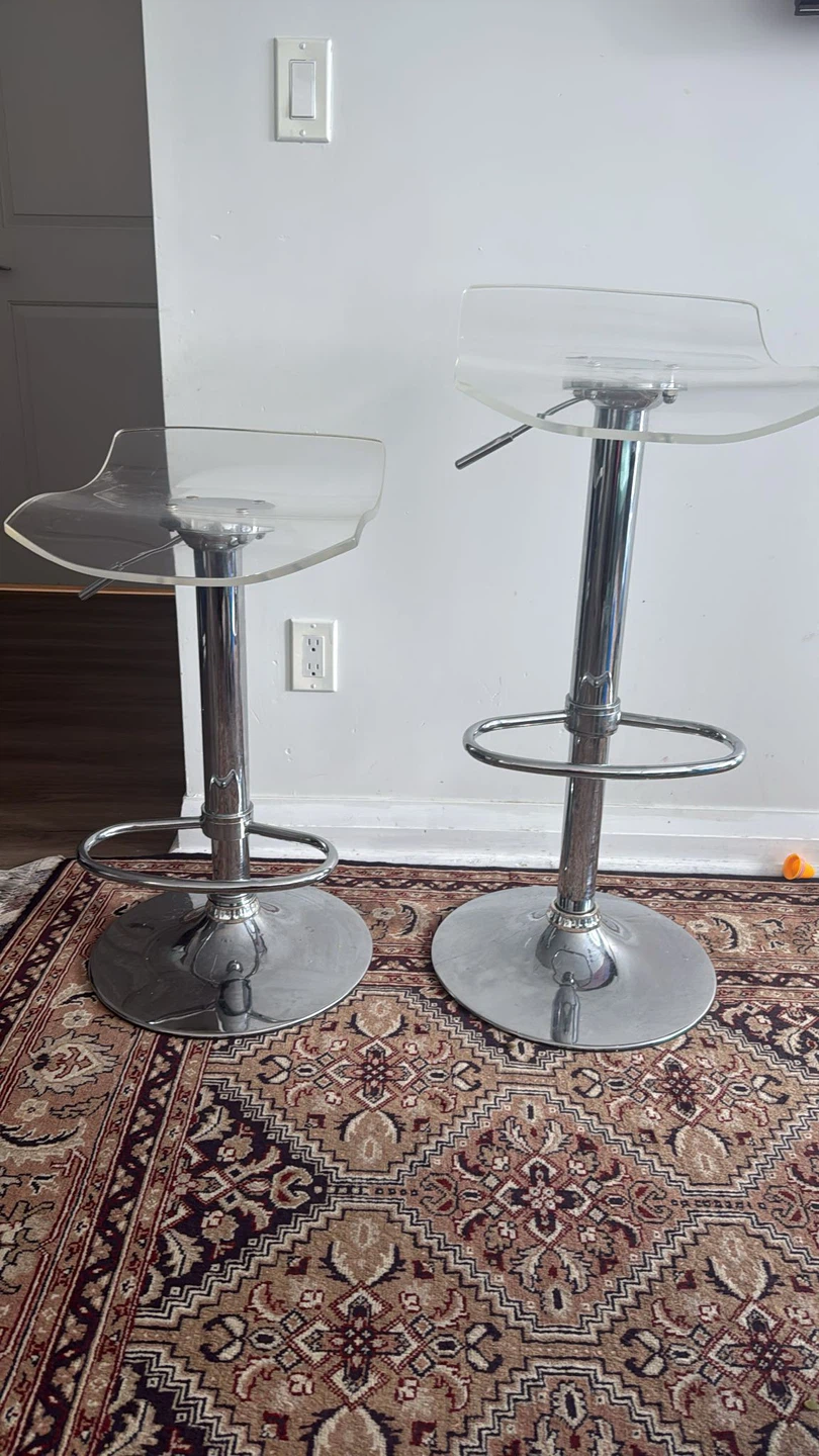 Clear Acrylic Bar Stools (Set of 2)