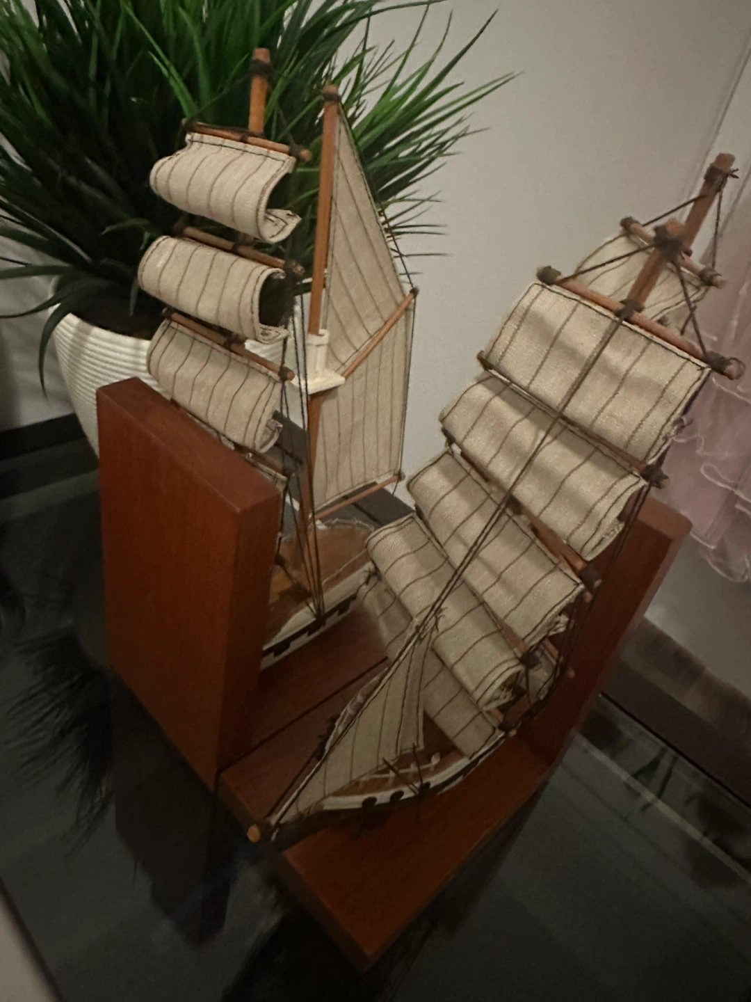 Wooden Ship Bookends - photo 5