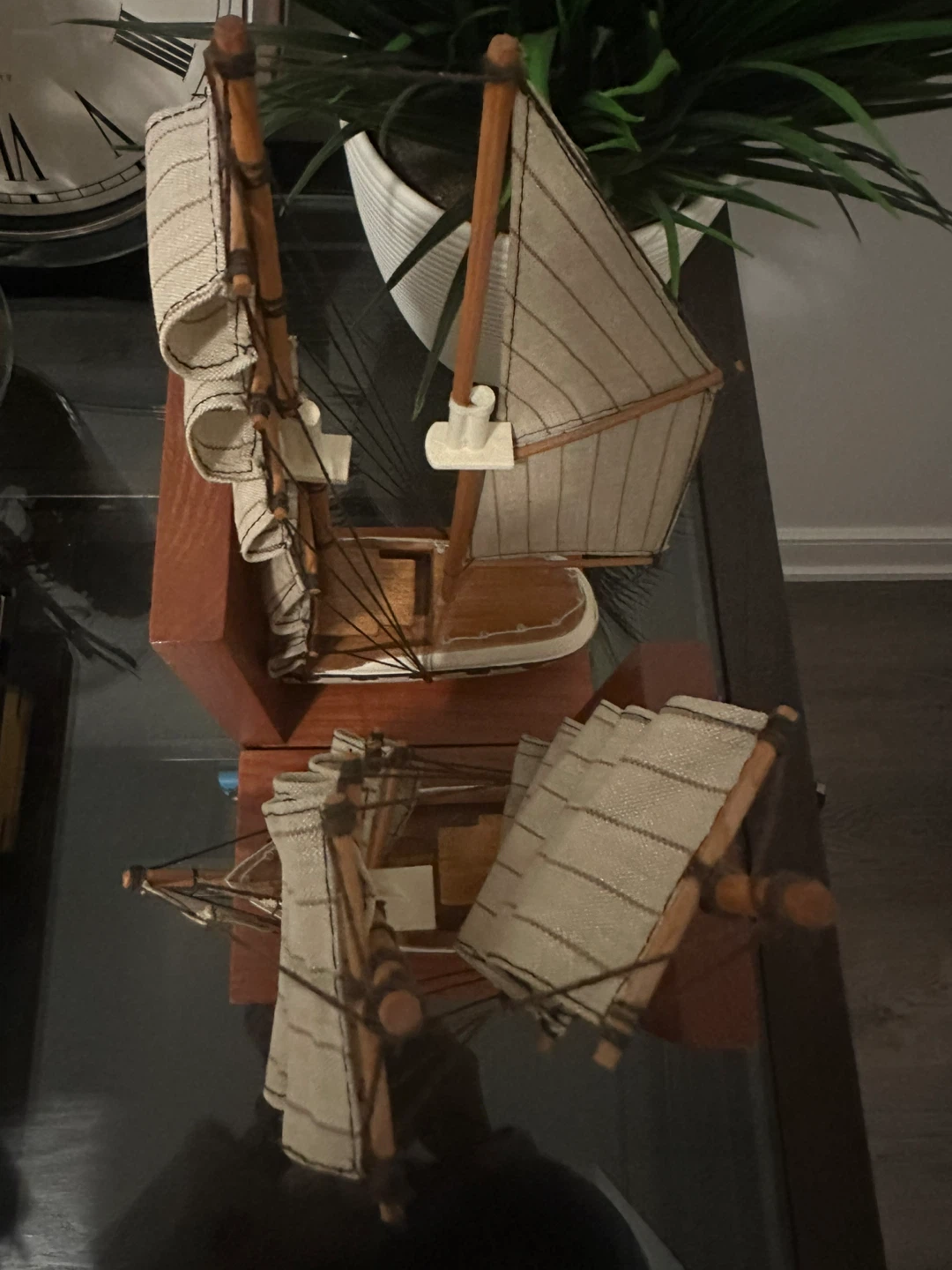 Wooden Ship Bookends - photo 4