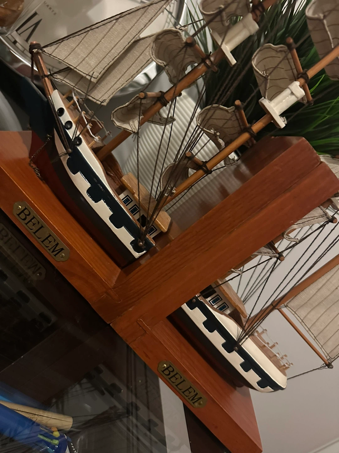 Wooden Ship Bookends - photo 3