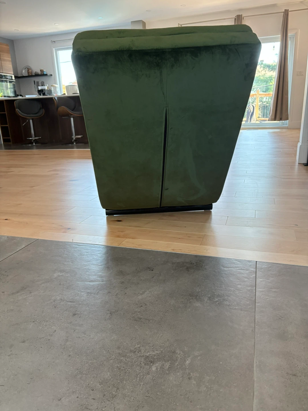 Green Velvet Chaise Lounge