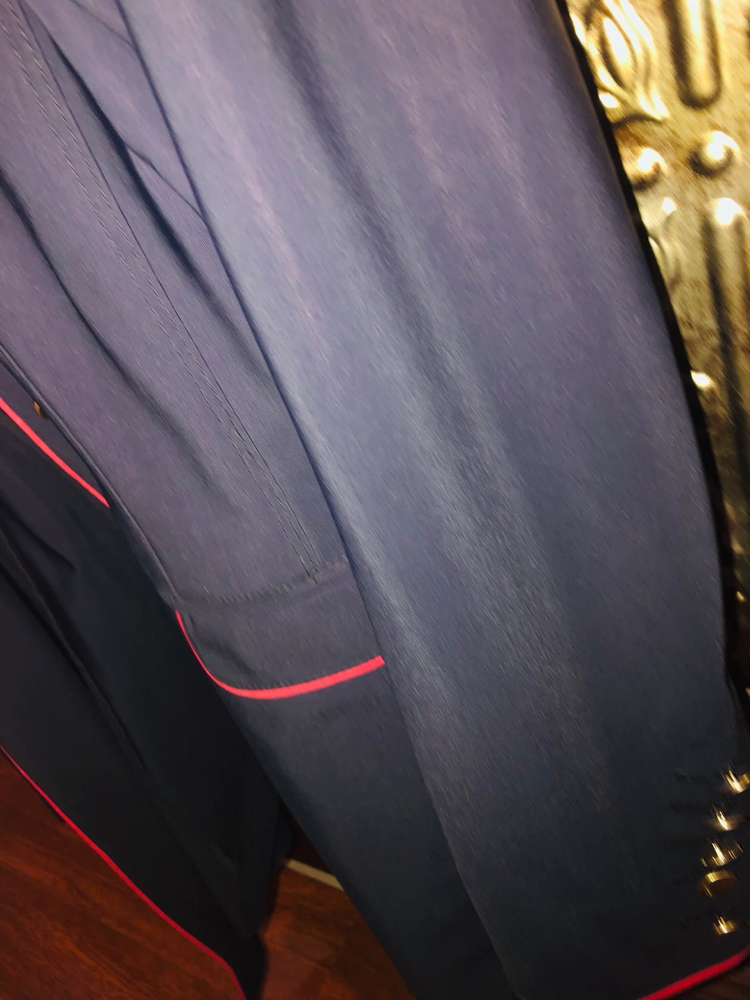 Tristan Navy Blazer with Red Trim - photo 3