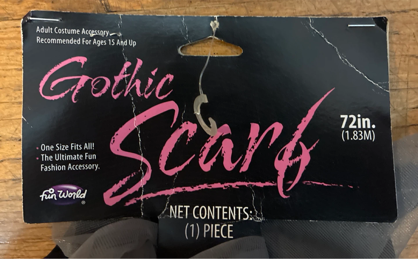 🏆New Fun World Gothic Scarf - 72 inch - photo 2