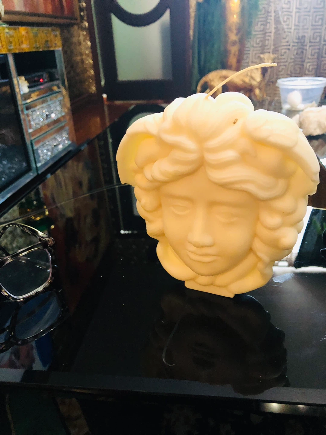 Sculptural  Medusa Head Candle - photo 2