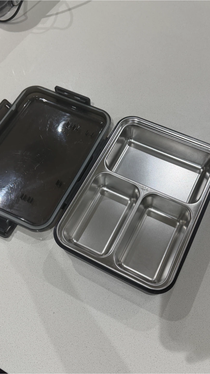 RYBACK Black 3-Compartment Bento Lunch Box - photo 2