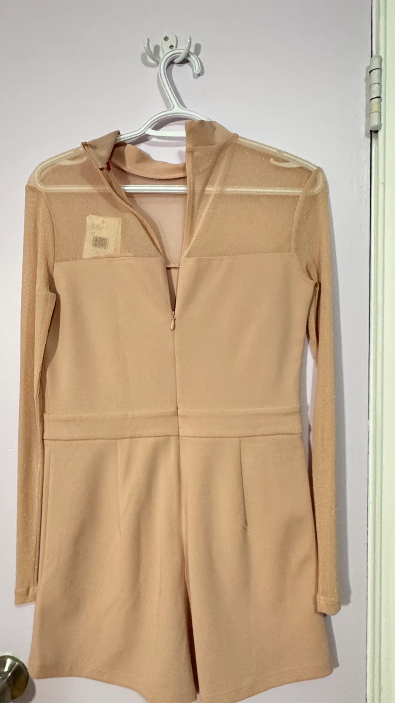 Guess Pink Mesh Long Sleeve Romper - photo 3
