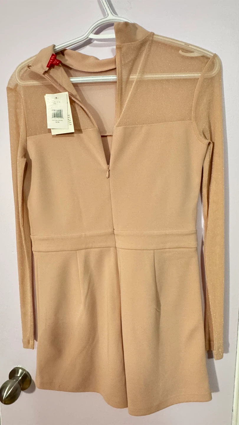 Guess Pink Mesh Long Sleeve Romper - photo 5