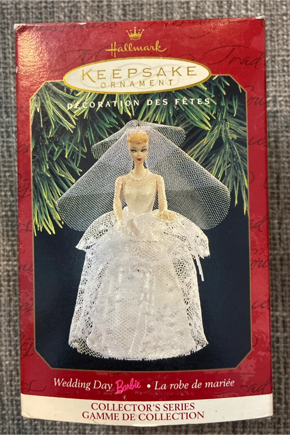Vintage New Hallmark Barbie Wedding Day Ornament